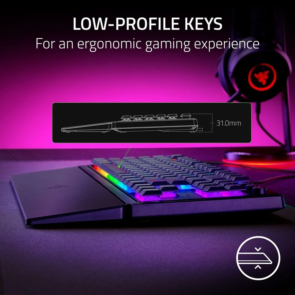 Razer Ornata V3 TKL Tenkeyless Gaming Keyboard Low-Profile Mecha-Membrane Black